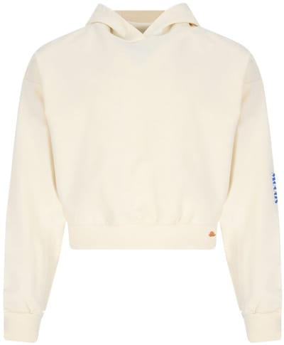 NoBell' - Kumy Hooded Sweater with big Puff Back Print - Pearled Ivory - Maat 146-152