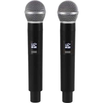 2 Stuks Draadloze VHF Microfoon Professionele Geluidsonderdrukking USB Oplaadbaar Handheld UHF Draadloos