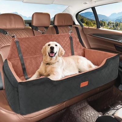 Grote hondenautostoel voor 2 middelgrote honden - wasbaar en multifunctioneel