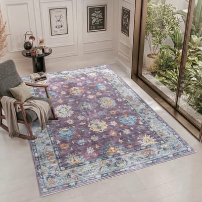 Muratap Vintage vloerkleed ruby garden multi wasbaar- 80x150 cm