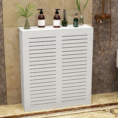 Radiatorbekleding - Verwarming Schild - Interieur Verfraaien - Stijlvolle Afwerking - 80x60x15cm - Wit