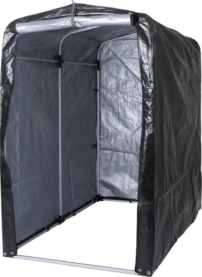 Fietsgarage MCW-N61, foliegarage Garage tent, aluminium UV-bescherming waterdicht, 201x121x201cm ~ antraciet