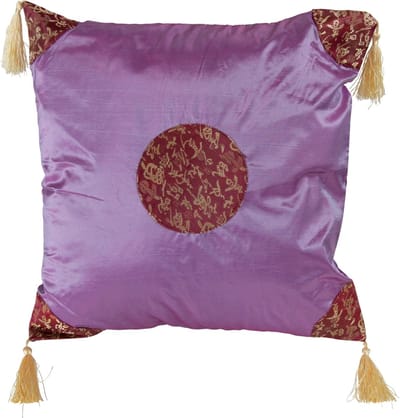 Fine Asianliving Chinese Kussen met kwastjes Lucky Kalligrafie Lila 45x45cm