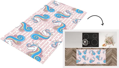 Keukenloper - Loper keuken - Unicorn - Patronen - Roze - 120x60 cm - Keukenloper vinyl