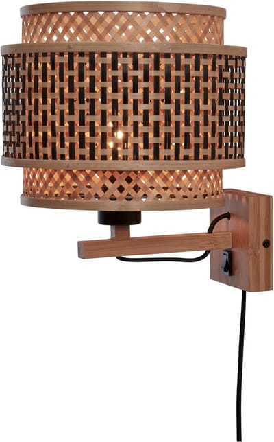 GOOD&MOJO Wandlamp Bhutan - Bamboe - Ø25cm - Binnen Bohemian