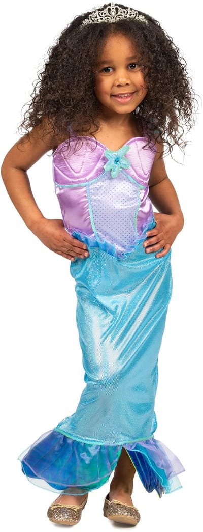 Vegaoo - Roze met blauw zeemeermin kostuum voor meisjes