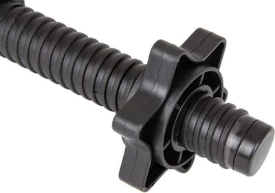 Gymtek® Halterstang - 35 cm lengte, ?24 mm - Belastbare Enkele Halterstang - Korte Grepen Halterstang voor Thuisgymnastiek, Training