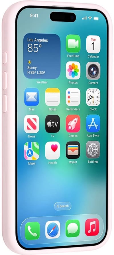 TUNIQ telefoonhoesje voor Apple iPhone 17 Air - Siliconen backcover - Roze