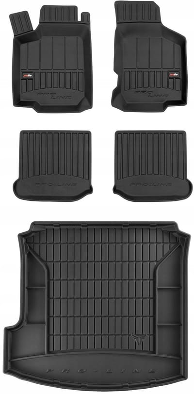 FROGUM ProLine Volkswagen Bora I Sedan – Automatten & kofferbakmat – Perfecte pasvorm – Versterkt TPE – Geurloos