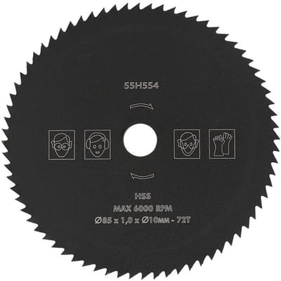 Allecto - Cirkelzaagblad - Hss 85mm - 72 Tanden - Voor Hout en Metaal