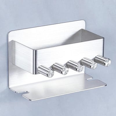 Famanu – Elektrische tandenborstelhouder voor wandmontage, zelfklevend, compacte badkamer organizer