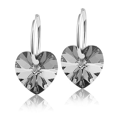 Montebello Oorbellen Alicia HZ111 - Swarovski Hart - 925 Zilver Gerhod. - Ø14mm - 24mm
