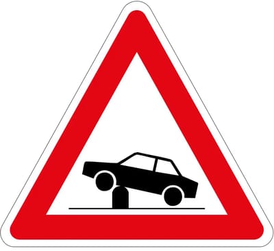 Beweegbare paal sticker - J39 | 10 cm