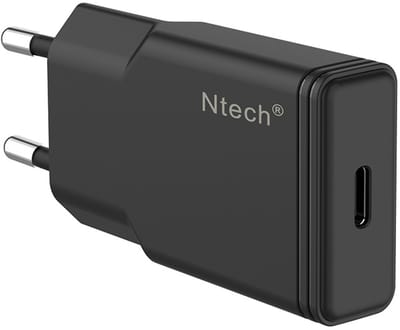 Ntech - USB C Adapter 30W - snellader USB C oplader Zwart Ultra slim Geschikt voor Samsung Super Fast Charge (PPS)