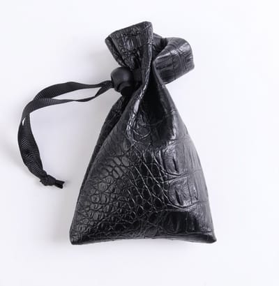 Lapi Toys - Dungeons and Dragons dice bag - DnD dice bag - D&D storage bag - Dice pouch - Polydice bag - Kunstleer - Zwart
