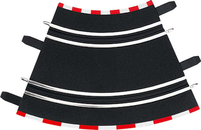Carrera Racebaanonderdeel - GO!!! Bocht 45° stukken - 161mm lang - 4 Baandelen onderdeel