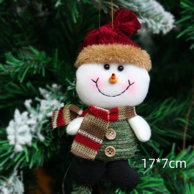 Kerstpoppen Boomdecoratie Nieuwjaarsornament Rendier Sneeuwpop Kerstman Staande Pop Navidad Decoratie Vrolijk Kerstfeest 2024 brown