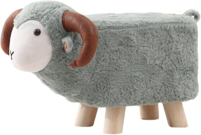Dierenvoetenbank - Kinderkrukje - Ontspannen Zitten - Antislipvoetjes - 27 x 22 x 39 cm - Bruin