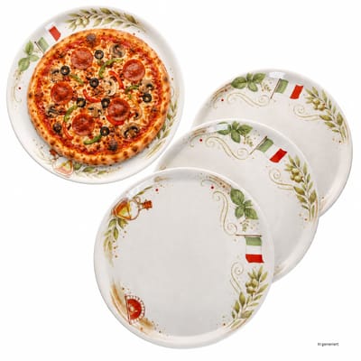 4-delige set Pizzaborden KATJA Ø31,5cm van porselein – 165308