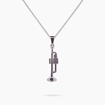 Pinchme Charms - Trompet bedel  – Blaas jouw verhaal de wereld in - Echt zilver - Handgemaakt in Nederland - Luxe cadeauverpakking - Ketting Sieraden
