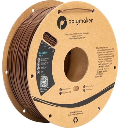 Polymaker PA02052 Filament PLA kunststof Hoge stijfheid, Hoge treksterkte 1.75 mm 1000 g Bruin PolyLite™ 1 stuk(s)