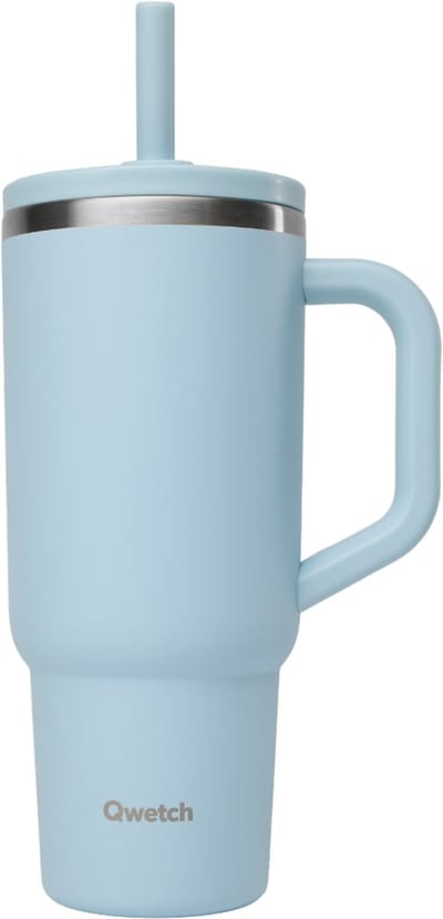 Qwetch Travel Cup Geïsoleerd dop lekvrij - Pastel Blauw