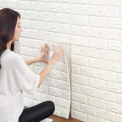 3Dwandpanelen, zelfklevend baksteen, 3D-baksteenbehang, steenlook, waterdichte muurstickers, 10 stuks, 35 x 38 cm, 1,3 m², geschikt voor keuken, badkamer, slaapkamer en woonkamer