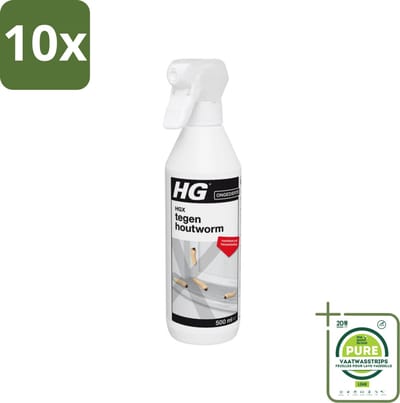 10 x HG X Tegen Houtworm 500 ml - Grootverpakking - Houtworm Bestrijding - Houtworm Spray - Hout Bescherming - Houtworm Preventie - Houtworm Behandeling