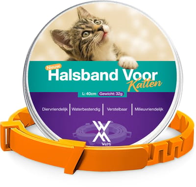 TeekShield Halsband - Kat/Poes - Oranje - Comfortabele Siliconen Halsband in Verstelbaar Design