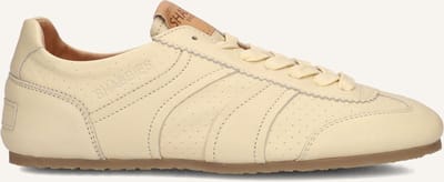 Shabbies Amsterdam - Ciska Base Sneaker Leer Pastelgeel - Maat 37