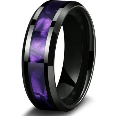 Charm Koppelringen Romantische Vrouwen Rode Strass Ringen Set Trendy Mannen Roestvrij Staal Keltische Draak Ringen Trouwring Sieraden 6 black