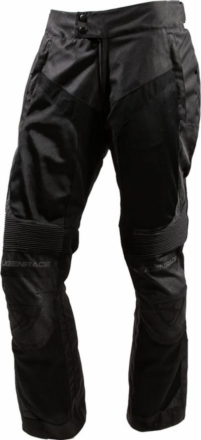 MUGENRACE Meshke Zwarte Waterdichte Textielbroek - Broek
