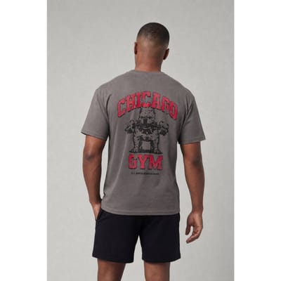 Active Chicago Gym Oversized T-shirt | Charcoal | Size Small