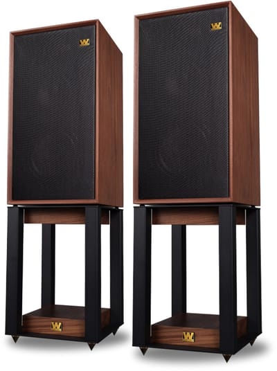Wharfedale Linton Speakers met Luidspreker standaard - Hifi Stereo Set - Luidspreker Boxen - 3-weg Luidspreker - Set van 2 - Walnoot