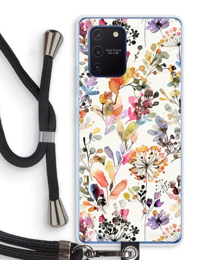 Case Company® - Hoesje met koord geschikt voor Samsung Galaxy Note 10 Lite hoesje met Koord - Wilde grassen - Telefoonhoesje met Zwart Koord - Bescherming aan alle Kanten en Over de Schermrand