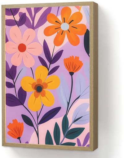Wandlamp 40x60 cm - Oplaadbaar - Bloemen - Kleurrijk - Bladeren - Wandlampen binnen woonkamer - Slaapkamer lamp - Decoratieve nachtlamp - Vloerlamp draadloos