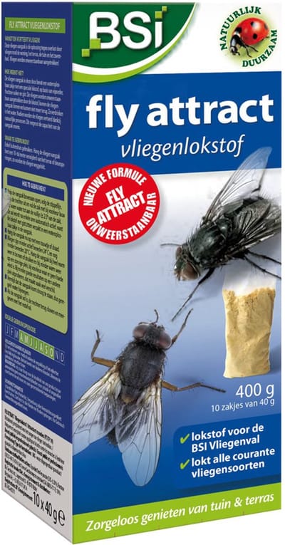 BSI - Vliegenlokstof Fly Attract - Voor de BSI vliegenval en vliegenvangzak - 10 x 40 g