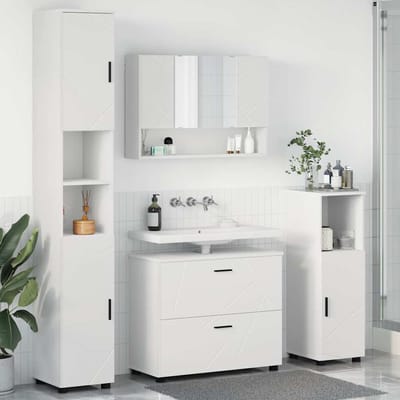 vidaXL - Badkamermeubel - Set - 4 - st - Wit - 35 - x - 30 - x - 192 - cm