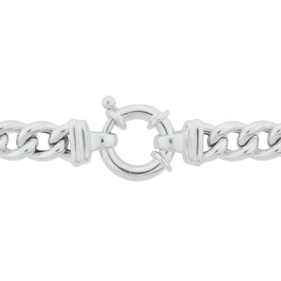Collier Gourmette 7,5 Mm 45 Cm Met Groot Springslot