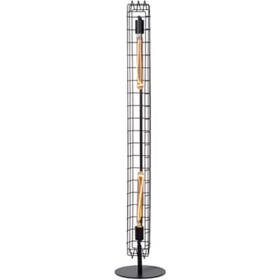 Lucide Vloerlamp Lattice - Zwart - 2xe27 - Staal - 131cm