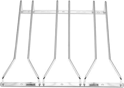 Stijlvolle wijnrek voor onderkast, roestvrij staal, 3 rijen, 30 cm, opslag voor glazen, keukenaccessoire, ruimtebesparend