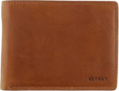 DSTRCT Wax Lane Leren Billfold RFID - Cognac