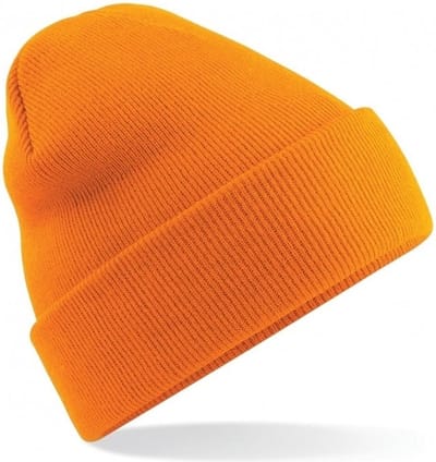 Schaatsmuts beanie oranje voor volwassenen
