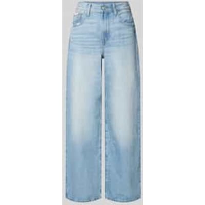 Wide leg jeans van puur katoen