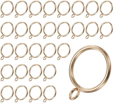 Gordijnringen met oogje, roestvrije metalen ringen voor gordijnroeden, 30 cm binnendiameter gordijnringen voor gordijnroeden voor het ophangen van gordijnen