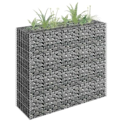 vidaXL - Gabion - plantenbak - verhoogd - 90x30x90 - cm - gegalvaniseerd - staal