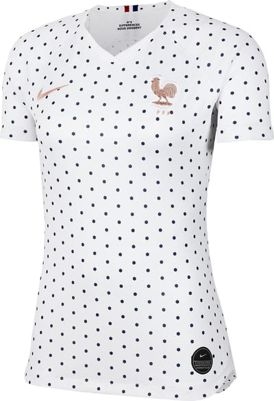 Nike - Frankrijk- Dames Uitshirt - Wit - Maat XS