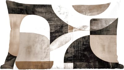 Sierkussens - Kussentjes Woonkamer - 60x40 cm - Abstract - Vormen - Modern - Beige