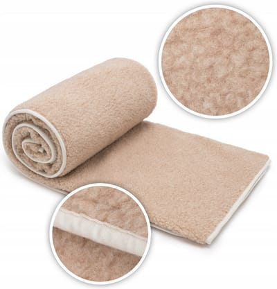 Lamswollen Deken 140x200cm 100% Australische Merino scheerwol OnceDoce® 440 g/m² Woolmark-certificaat – Warm Ademend Zacht – Wasbaar – Rye Meadow