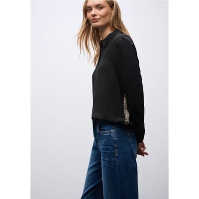 Overhemd blouse met leo details